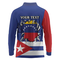Personalized Cuba Venezuela Long Sleeve Polo Shirt Fuerza Y Esperanza - Wonder Print Shop