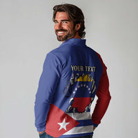 Personalized Cuba Venezuela Long Sleeve Polo Shirt Fuerza Y Esperanza - Wonder Print Shop