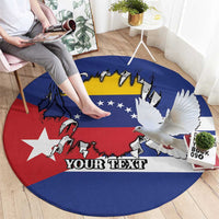 Personalized Cuba Venezuela Round Carpet Fuerza Y Esperanza - Wonder Print Shop