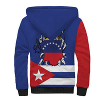 Personalized Cuba Venezuela Sherpa Hoodie Fuerza Y Esperanza - Wonder Print Shop