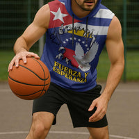 Personalized Cuba Venezuela Sleeveless Hoodie Fuerza Y Esperanza - Wonder Print Shop