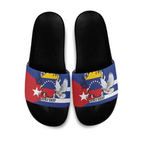 Personalized Cuba Venezuela Slide Sandals Fuerza Y Esperanza - Wonder Print Shop