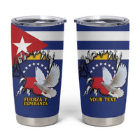 Personalized Cuba Venezuela Tumbler Cup Fuerza Y Esperanza - Wonder Print Shop
