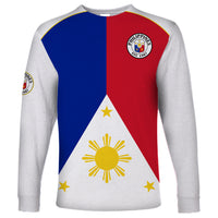 Philippines Concept Home Football Long Sleeve Shirt Pilipinas Flag White Style 2023 - Wonder Print Shop