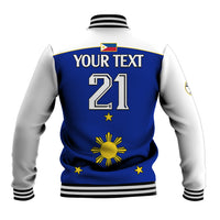(Custom Text And Number) Philippines Concept Home Football Baseball Jacket Pilipinas Flag White Style 2023 LT9 - Wonder Print Shop
