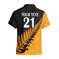 Custom Australia Wallabies and Aotearoa Rugby Hawaiian Shirt Kangaroo Black Fern Maori Gold Vibe - Wonder Print Shop