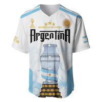 Argentina Champions Football Custom Baseball Jersey Campeon de America LT9 - Wonder Print Shop