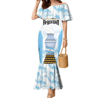 Argentina Champions Football Custom Family Matching Mermaid Dress and Hawaiian Shirt Campeon de America LT9 - Wonder Print Shop