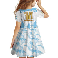 Argentina Champions Football Custom Family Matching Short Sleeve Bodycon Dress and Hawaiian Shirt Campeon de America - Wonder Print Shop