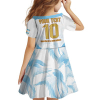Argentina Champions Football Custom Kid Short Sleeve Dress Campeon de America - Wonder Print Shop