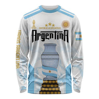 Argentina Champions Football Custom Long Sleeve Shirt Campeon de America - Wonder Print Shop