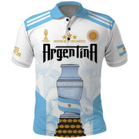 Argentina Champions Football Custom Polo Shirt Campeon de America - Wonder Print Shop