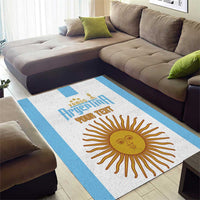 Vamos Argentina Champions Football Custom Area Rug White and Sky Blue LT9 - Wonder Print Shop