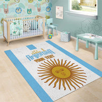 Vamos Argentina Champions Football Custom Area Rug White and Sky Blue LT9 - Wonder Print Shop