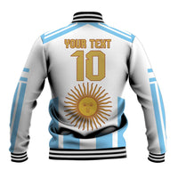 Vamos Argentina Champions Football Custom Baseball Jacket White and Sky Blue LT9 - Wonder Print Shop