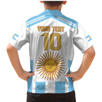 Vamos Argentina Champions Football Custom Family Matching Mermaid Dress and Hawaiian Shirt White and Sky Blue LT9 - Wonder Print Shop