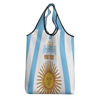 Vamos Argentina Champions Football Custom Grocery Bag White and Sky Blue