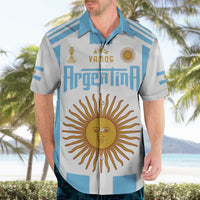 Vamos Argentina Champions Football Custom Hawaiian Shirt White and Sky Blue - Wonder Print Shop