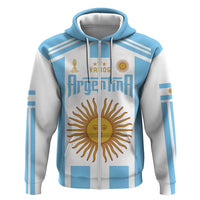 Vamos Argentina Champions Football Custom Hoodie White and Sky Blue - Wonder Print Shop