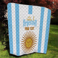 Vamos Argentina Champions Football Custom Quilt White and Sky Blue - Wonder Print Shop