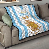 Vamos Argentina Champions Football Custom Quilt White and Sky Blue - Wonder Print Shop
