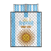 Vamos Argentina Champions Football Custom Quilt Bed Set White and Sky Blue - Wonder Print Shop