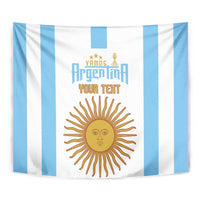Vamos Argentina Champions Football Custom Tapestry White and Sky Blue - Wonder Print Shop
