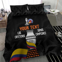 Colombia Champion Football Custom Bedding Set Los Cafeteros Black Style LT9 - Wonder Print Shop