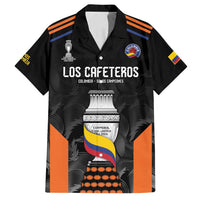 Colombia Champion Football Custom Family Matching Off Shoulder Maxi Dress and Hawaiian Shirt Los Cafeteros Black Style LT9 - Wonder Print Shop