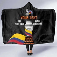 Colombia Champion Football Custom Hooded Blanket Los Cafeteros Black Style