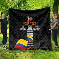 Colombia Champion Football Custom Quilt Los Cafeteros Black Style - Wonder Print Shop