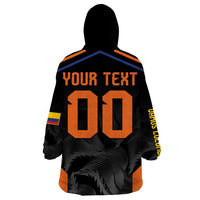 Colombia Champion Football Custom Wearable Blanket Hoodie Los Cafeteros Black Style - Wonder Print Shop