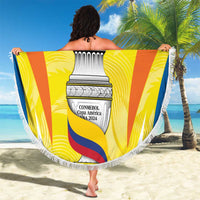 Colombia Champion Football Custom Beach Blanket Los Cafeteros Somos Campeones LT9 - Wonder Print Shop