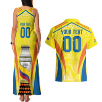 Colombia Champion Football Custom Couples Matching Tank Maxi Dress and Hawaiian Shirt Los Cafeteros Somos Campeones LT9 - Wonder Print Shop