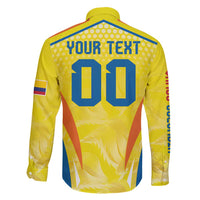 Colombia Champion Football Custom Family Matching Long Sleeve Bodycon Dress and Hawaiian Shirt Los Cafeteros Somos Campeones LT9 - Wonder Print Shop