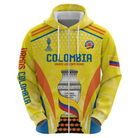 Colombia Champion Football Custom Zip Hoodie Los Cafeteros Somos Campeones - Wonder Print Shop
