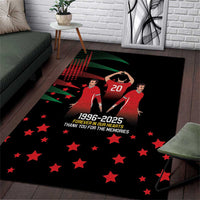 Portuguese Footballer Memorial Area Rug 1996-2025 Forever In Our Hearts - Wonder Print Shop
