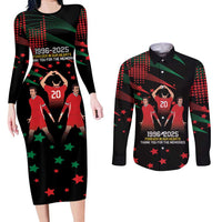Portuguese Footballer Memorial Couples Matching Long Sleeve Bodycon Dress and Long Sleeve Button Shirt 1996-2025 Forever In Our Hearts - Wonder Print Shop