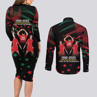 Portuguese Footballer Memorial Couples Matching Long Sleeve Bodycon Dress and Long Sleeve Button Shirt 1996-2025 Forever In Our Hearts - Wonder Print Shop