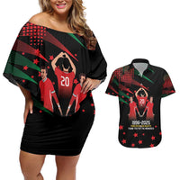 Portuguese Footballer Memorial Couples Matching Off Shoulder Short Dress and Hawaiian Shirt 1996-2025 Forever In Our Hearts - Wonder Print Shop