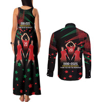 Portuguese Footballer Memorial Couples Matching Tank Maxi Dress and Long Sleeve Button Shirt 1996-2025 Forever In Our Hearts - Wonder Print Shop