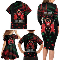 Portuguese Footballer Memorial Family Matching Long Sleeve Bodycon Dress and Hawaiian Shirt 1996-2025 Forever In Our Hearts - Wonder Print Shop