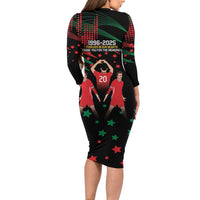 Portuguese Footballer Memorial Family Matching Long Sleeve Bodycon Dress and Hawaiian Shirt 1996-2025 Forever In Our Hearts - Wonder Print Shop