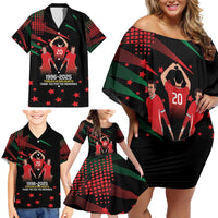 Portuguese Footballer Memorial Family Matching Off Shoulder Short Dress and Hawaiian Shirt 1996-2025 Forever In Our Hearts - Wonder Print Shop