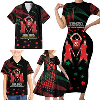 Portuguese Footballer Memorial Family Matching Short Sleeve Bodycon Dress and Hawaiian Shirt 1996-2025 Forever In Our Hearts - Wonder Print Shop