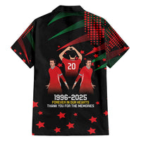 Portuguese Footballer Memorial Family Matching Short Sleeve Bodycon Dress and Hawaiian Shirt 1996-2025 Forever In Our Hearts - Wonder Print Shop