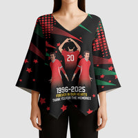Portuguese Footballer Memorial Kimono Sleeve Blouse 1996-2025 Forever In Our Hearts - Wonder Print Shop