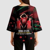 Portuguese Footballer Memorial Kimono Sleeve Blouse 1996-2025 Forever In Our Hearts - Wonder Print Shop
