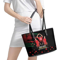 Portuguese Footballer Memorial Leather Tote Bag 1996-2025 Forever In Our Hearts - Wonder Print Shop