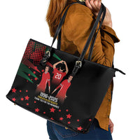 Portuguese Footballer Memorial Leather Tote Bag 1996-2025 Forever In Our Hearts - Wonder Print Shop